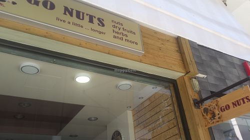 Front side of the shop at Go Nuts in Ioannina