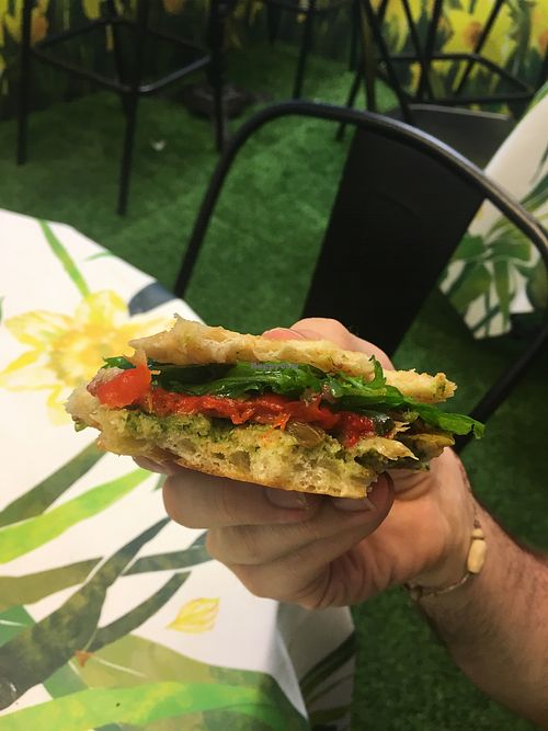 Antipasti Sandwhich at La Farina Tivoni in Tel Aviv