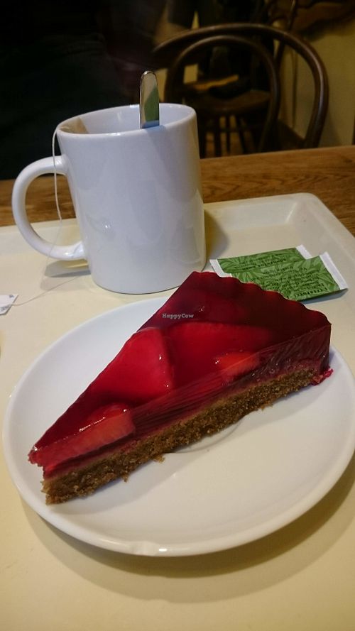 strawberry cake at Country Life - Vodickova in Prague