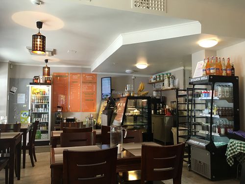 Inside at Organic Green Butik and Cafe in Stockholm