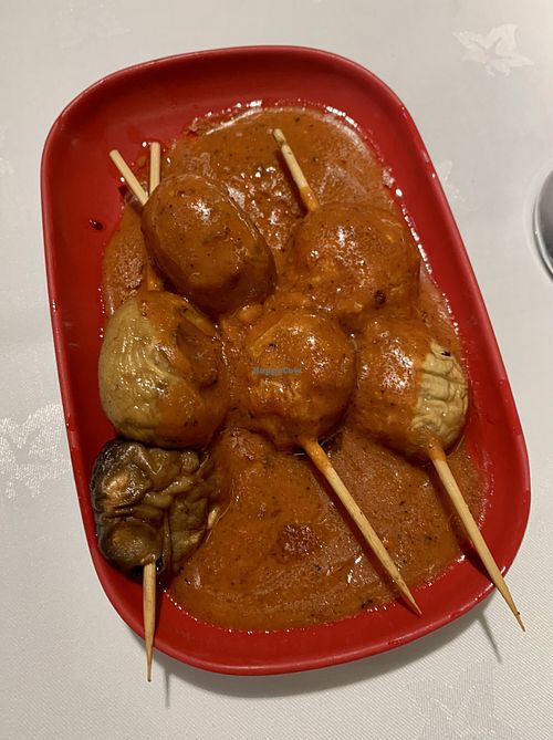 Mushroom skewers  at China Palace in Worthing