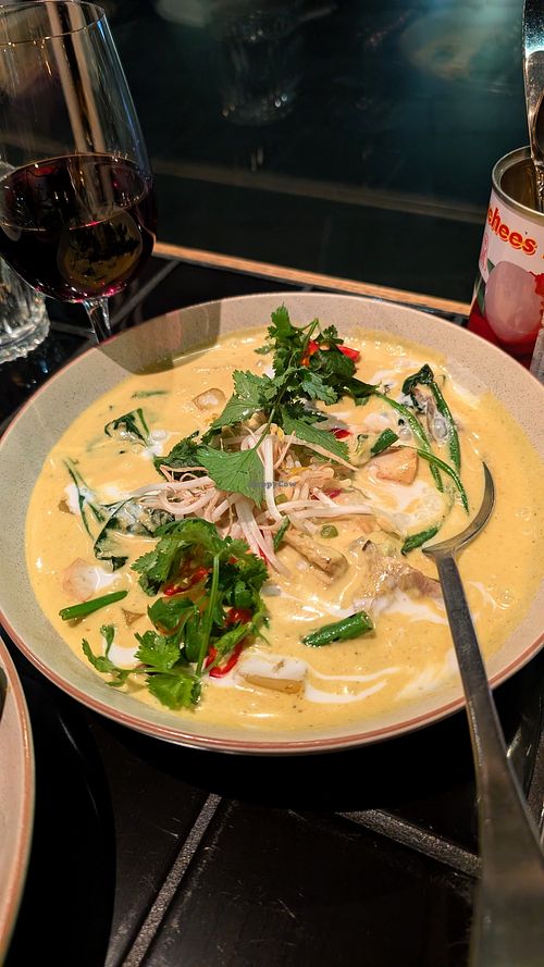 Yellow curry with some precious tofu at Suzie Luck's in Battery Point