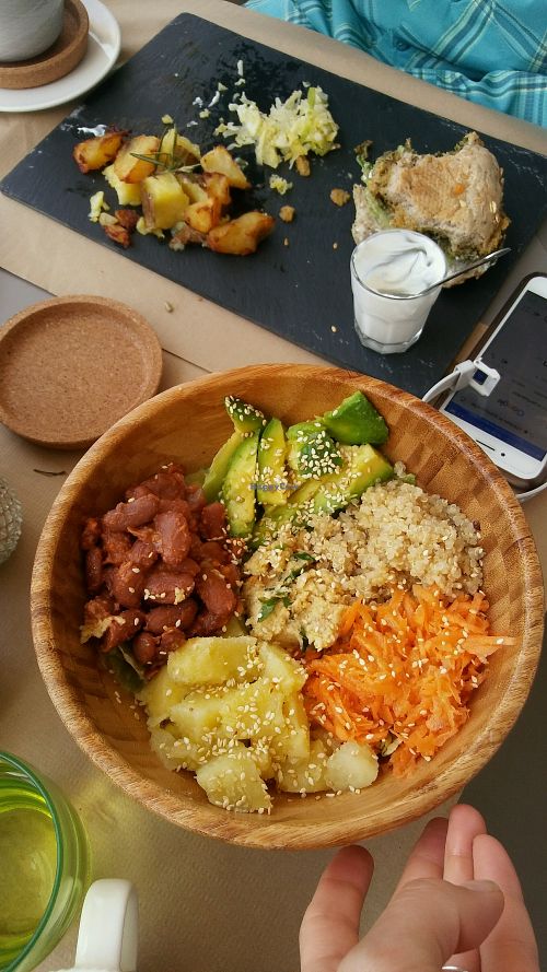 grain bowl at Kirana Cafe in Peniche