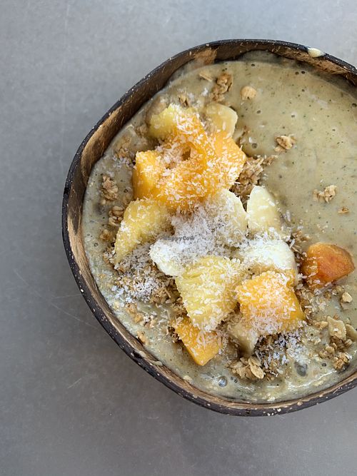 Green Smoothie Bowl at Kirana Cafe in Peniche