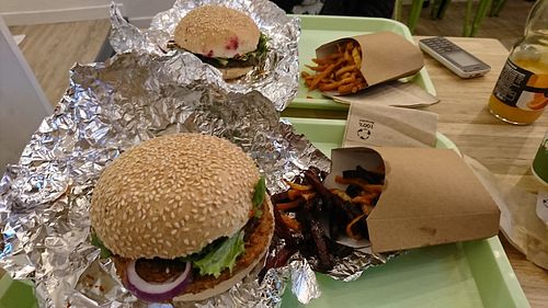 Vegan burgers  at Very Good Food in Lille