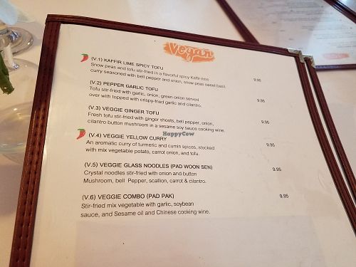 Menu 07-22-2019 at Thai Tanic in Destin