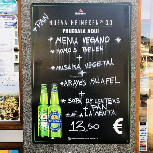 Vegan menu at Belén in Barcelona