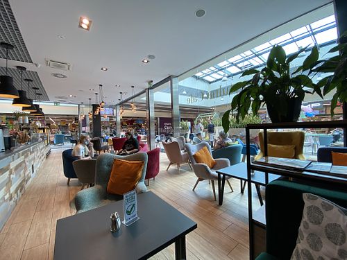 At the restaurant  at Przytulna Cafe in Pila