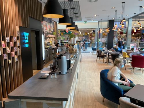 At the restaurant  at Przytulna Cafe in Pila