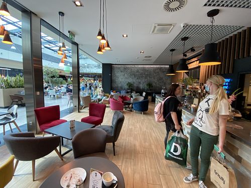 At the restaurant  at Przytulna Cafe in Pila