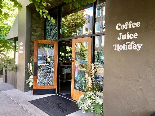 Entrance to goodness at Holiday in Portland