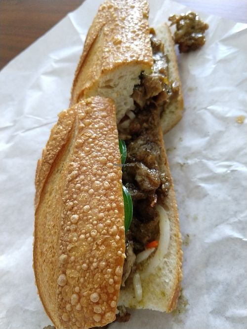 Vegan Chik'n banh mi at Kyoto Chestnuts Cafe in Los Angeles