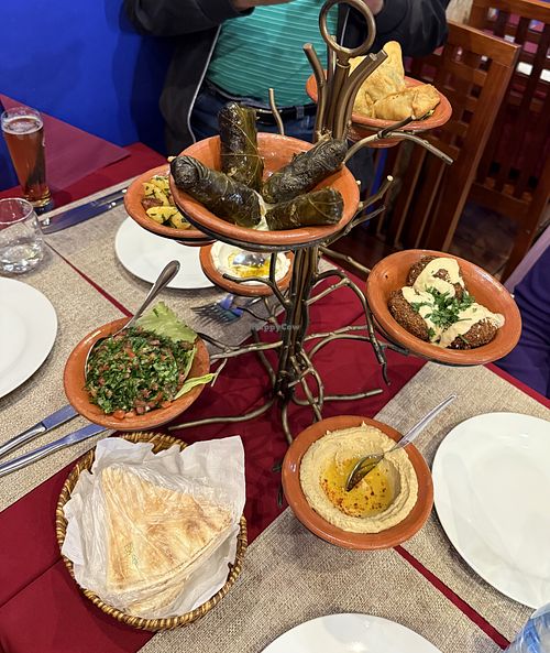 Vegetarian mezza  at Fenícios in Lisbon