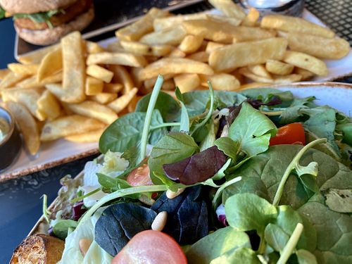 salad & fries at Peter Pane in Braunschweig