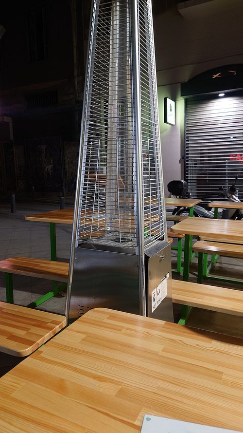 Outside seats at Rhino Vegan Beat in Athens