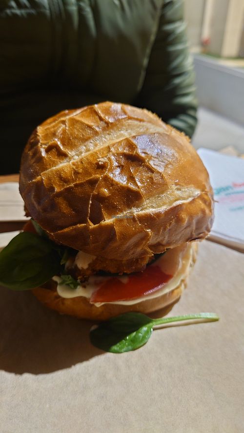 Cauli wonder burger!!! at Rhino Vegan Beat in Athens