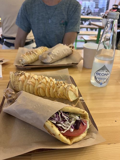 Gyro and potato   at Vegan Beat in Athens