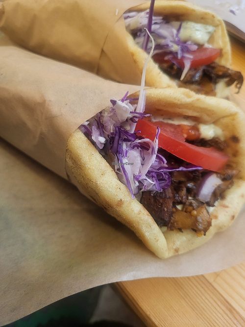 Vegan souvlaki at Vegan Beat in Athens