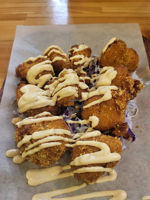 Cauliflower bites at Vegan Beat in Athens