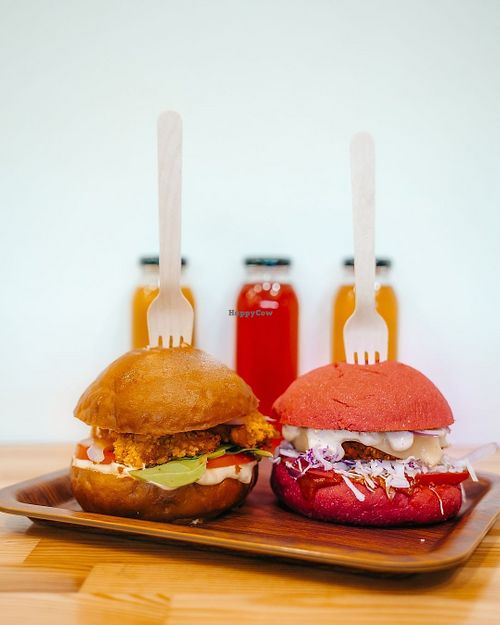 Burgers at Rhino Vegan Beat in Athens