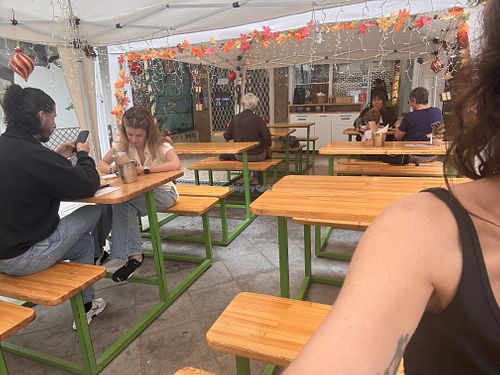 Nice sitting area    at Vegan Beat in Athens