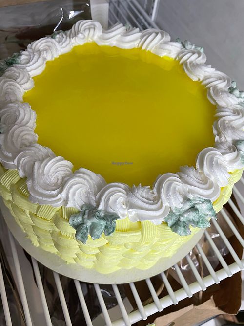 Zesty lemon cake with lemon filling  at Vegan Delights by Lisa-Ann in Whitby