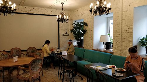 restaurant interior  at Troitskiy Most - Millionnaya in St Petersburg