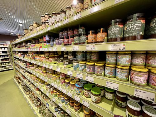 sweet spreads at Alnatura in Leipzig