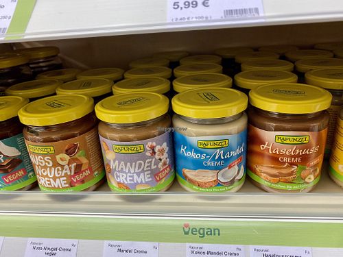 vegan nut spreads at Vitalia Reformhaus in Leipzig