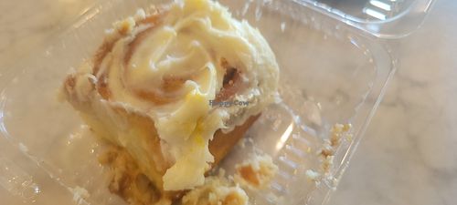 Orange cream cheese cinnamon roll at Dark Hall Coffee in Phoenix
