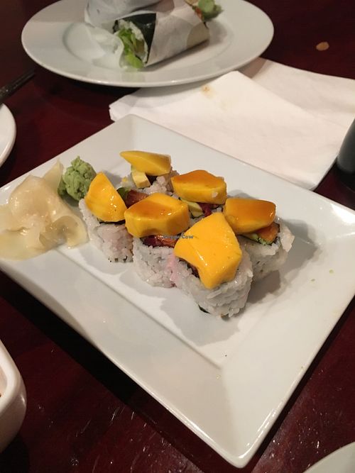 Vegan mango roll at Sushi Loku in Vancouver