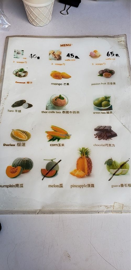 Coconut, passion fruit, taro, durian, pumpkin are vegan at Fresh Your Day in Ao Nang