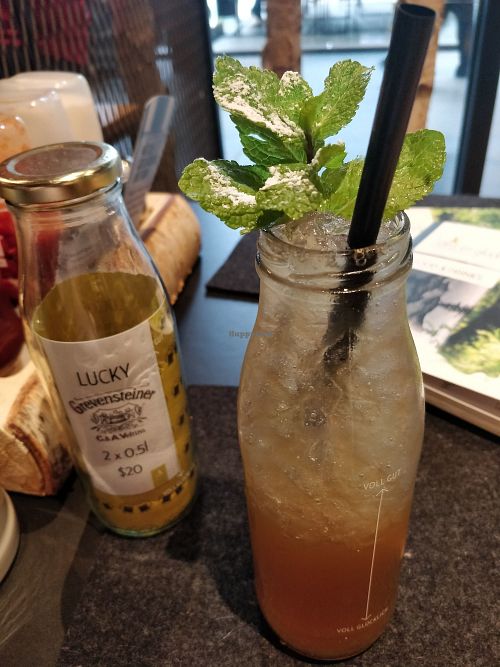 Mango-ginger Ice tea at Gretl - Raffles Place in Central Singapore