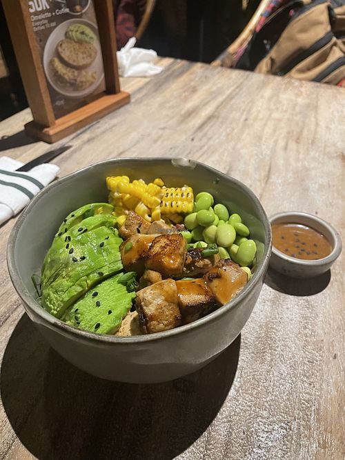 Poke bowl   at The Avocado Factory in Canggu