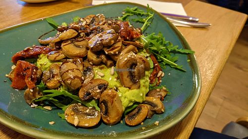 Avocado & mushrooms on sourdough at Number Forty Four in Kirkby Lonsdale