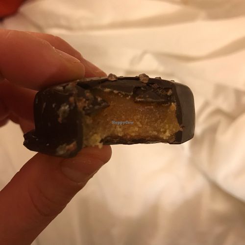 Vegan caramel cluster at Firetype Chocolate in Northampton