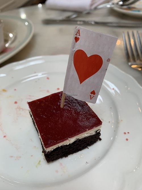 Vegan cheesecake   at Neverland Tea Salon in Vancouver