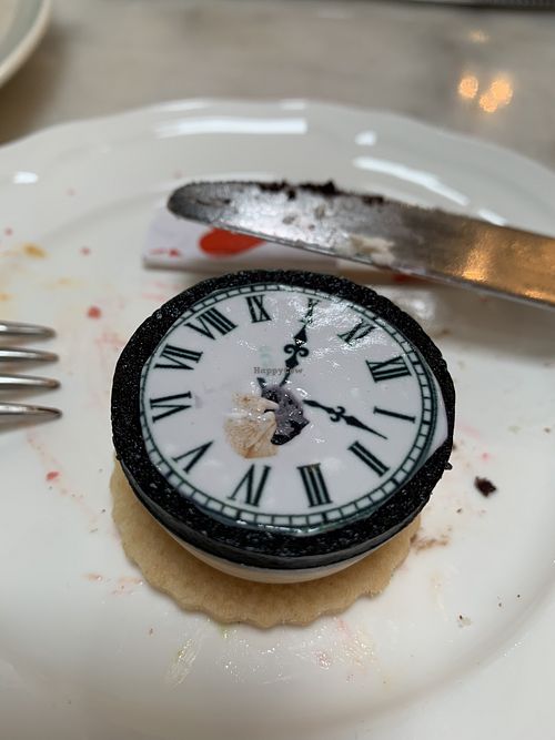 Vegan cheesecake   at Neverland Tea Salon in Vancouver