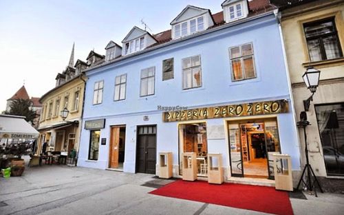 Outside of the restaurant  at Pizzeria Zero Zero in Zagreb