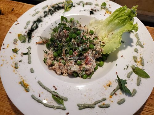 Half a raw dish of the day at Nirvana in Riga