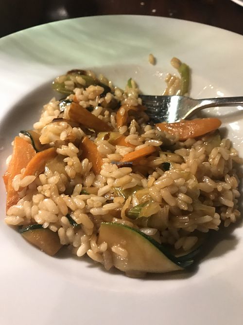 Vegan “risotto”. Basically fried rice rather than risotto. at Restaurant Lanii in Dubrovnik