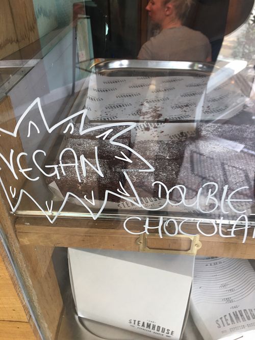 Vegan brownies  at The Steamhouse in Stratford Upon Avon