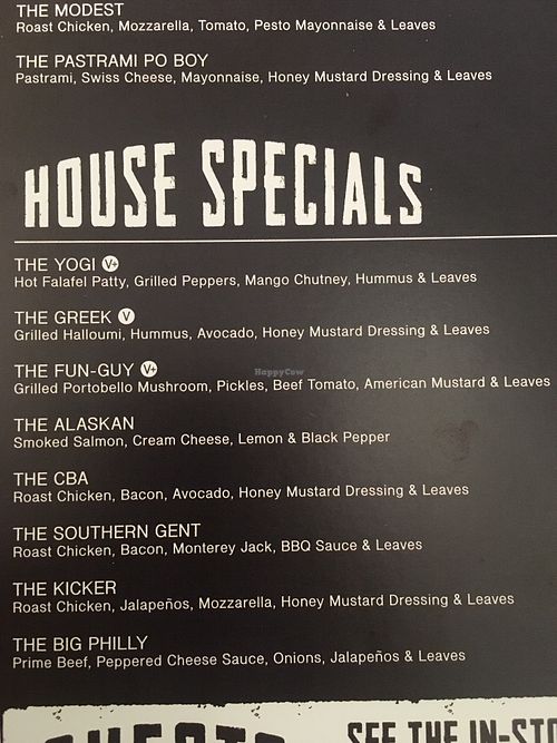 House specials  at The Steamhouse in Stratford Upon Avon