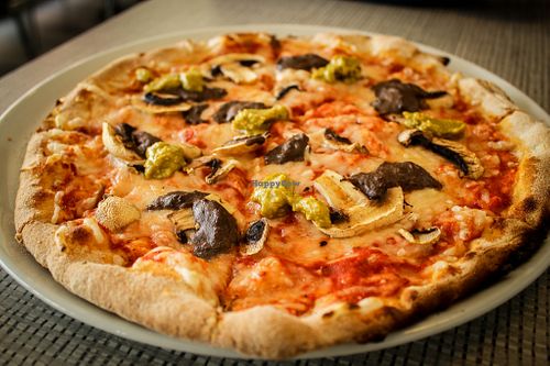 mushroom health pizza at Salt Cafe & Bistro in Egilsstadir