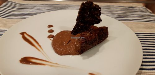 A delicious three texture chocolate dessert for the chocaholics! at Kinetic in Mataro