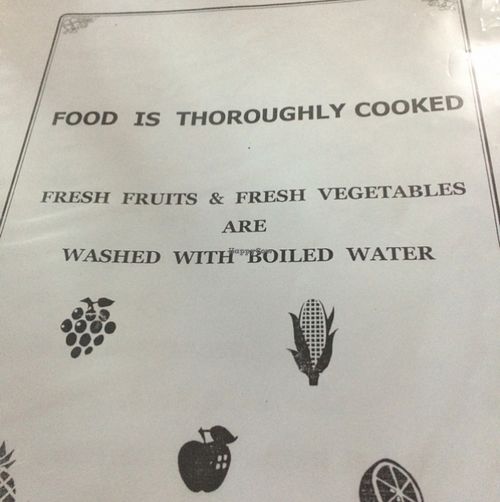 menu  at Marie Min in Mandalay