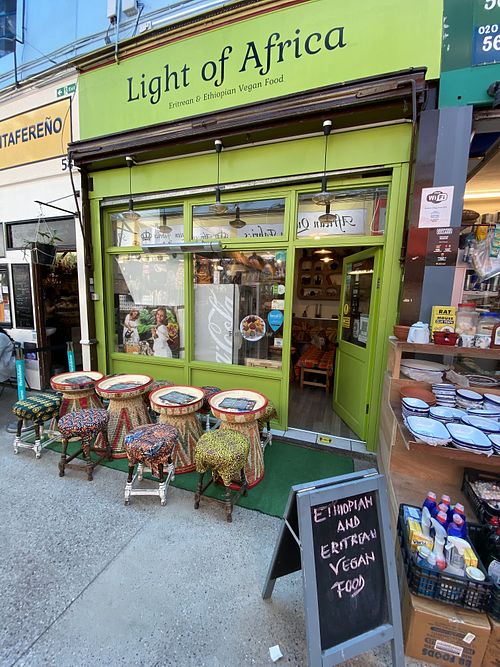 Restaurant front   at Light of Africa in South West London