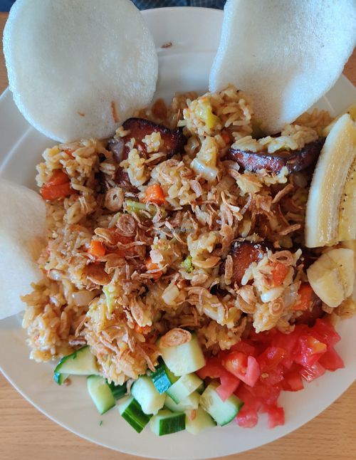 Vegan Nasi Goreng at VanGogh's Eeterie in Springfield