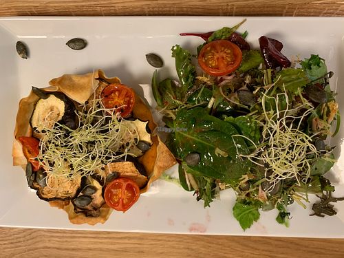Vegan sweet potato quiche  at Genusshelden in Hamburg
