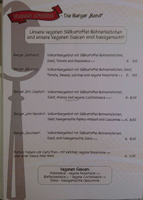 Vegan burger options in the menu :) at StadtCafe in Saalfelden